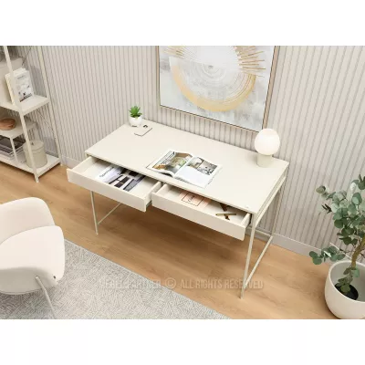 Breiter Schreibtisch DAMJAR - creme