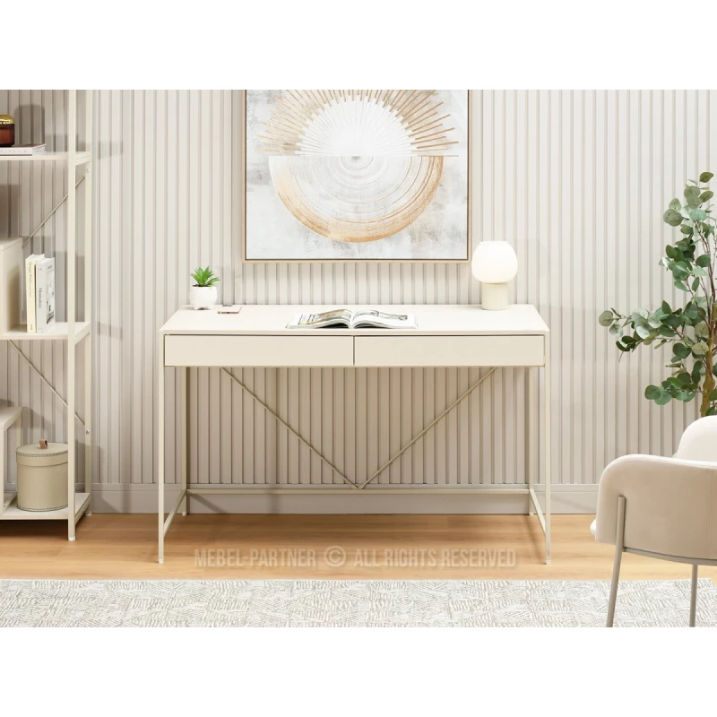 Breiter Schreibtisch DAMJAR - creme