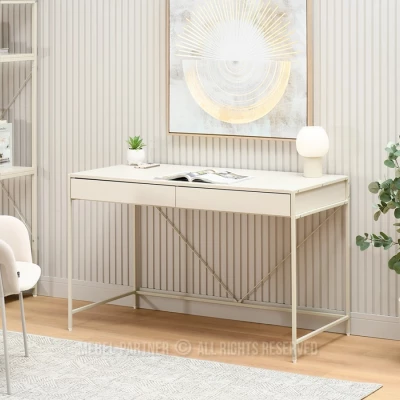 Breiter Schreibtisch DAMJAR - creme