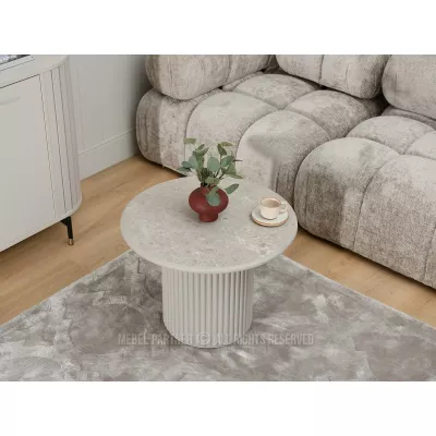 Couchtisch ALBAN - grauer Marmor / grau