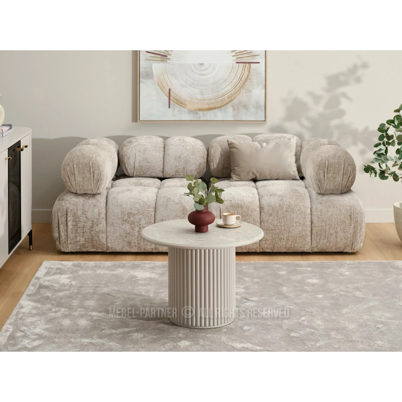 Couchtisch ALBAN - grauer Marmor / grau