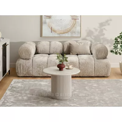 Couchtisch ALBAN - grauer Marmor / grau