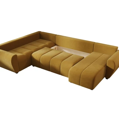 Schlafsofa für U-förmiges Sofa LUKAVA - gelb, linke Ecke