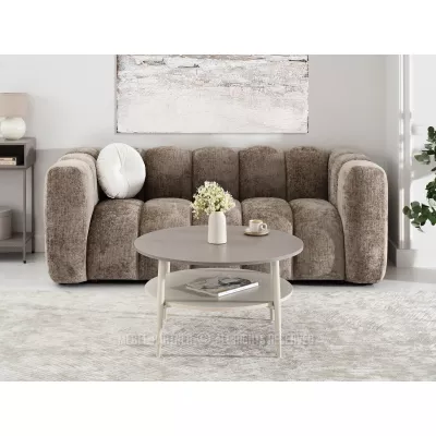 Runder Couchtisch TODOR - beige/creme
