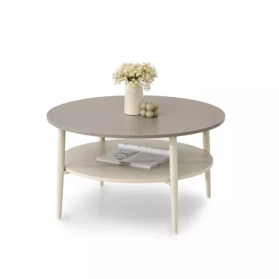 Runder Couchtisch TODOR - beige/creme