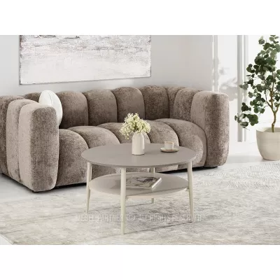 Runder Couchtisch TODOR - beige/creme