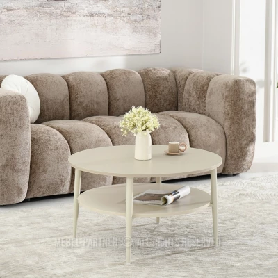 Runder Couchtisch TODOR - Creme