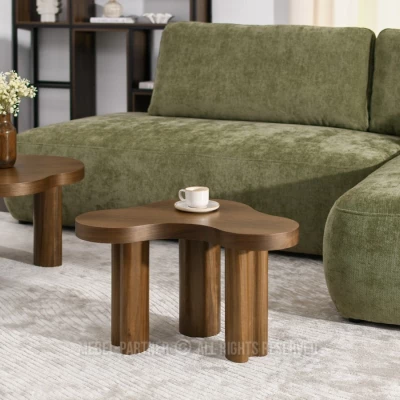 Kleiner Couchtisch ZEVO – Walnuss