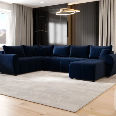 Schlafsofa für U-förmiges Sofa LUKAVA - dunkelblau, linke Ecke