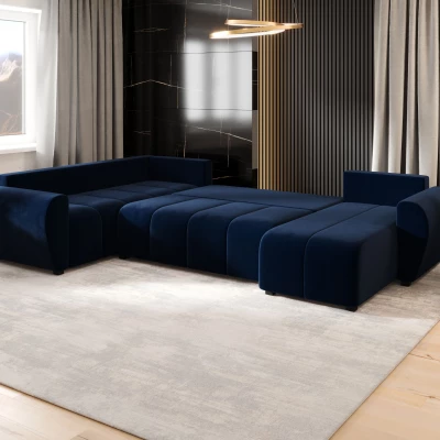 Schlafsofa für U-förmiges Sofa LUKAVA - dunkelblau, linke Ecke