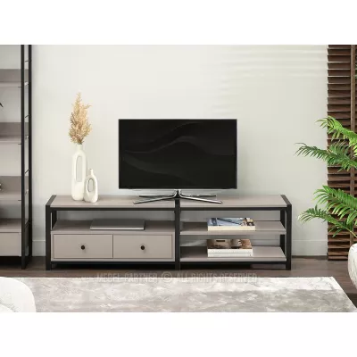 TV-Ständer ROMER – beige/schwarz