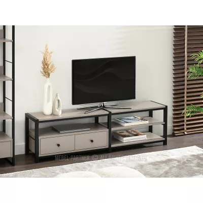 TV-Ständer ROMER – beige/schwarz