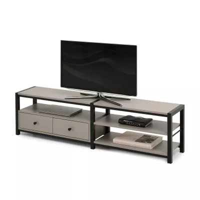 TV-Ständer ROMER – beige/schwarz