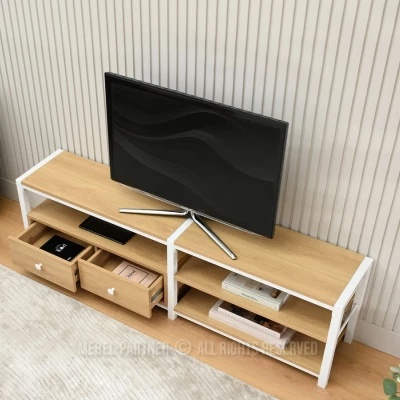 TV-Möbel ROMER – Eiche/Weiß