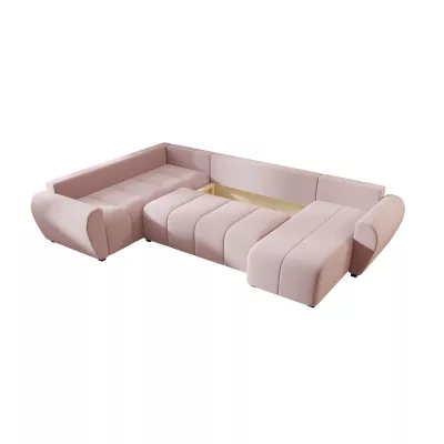 Schlafsofa für U-förmiges Sofa LUKAVA - rosa, linke Ecke