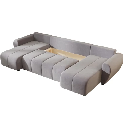 U-förmiges Schlafsofa LUKAVA - grau