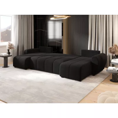 U‑Form Sofa LUKAVA - schwarz