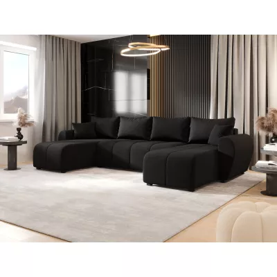 U‑Form Sofa LUKAVA - schwarz