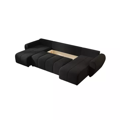U‑Form Sofa LUKAVA - schwarz