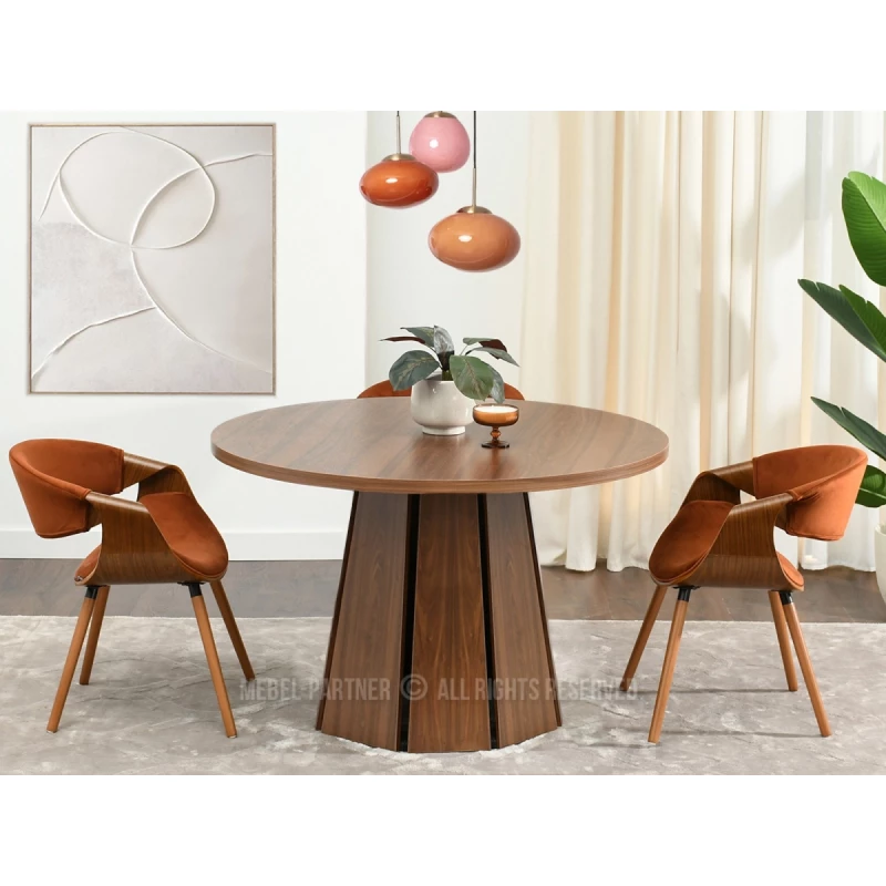 Designer-Esstisch 120 DAMIEN – Walnuss