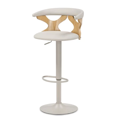 Designer-Barhocker ANELIS – Grau/Eiche