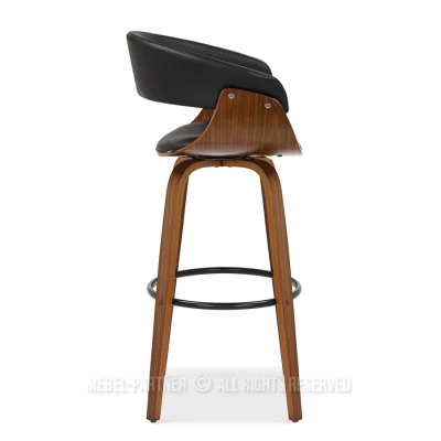 Barhocker MAITE - Walnuss / Schwarz
