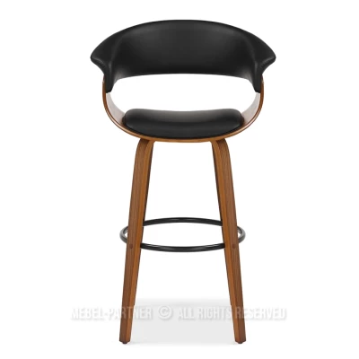 Barhocker MAITE - Walnuss / Schwarz