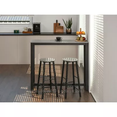 Barhocker NAIRA – Beton / Schwarz