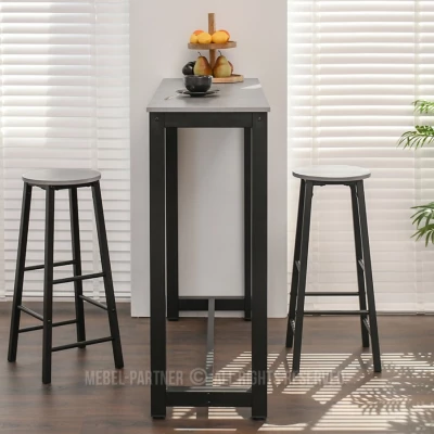 Barhocker NAIRA – Beton / Schwarz