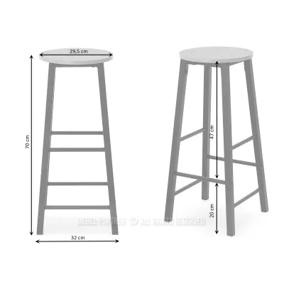 Barhocker NAIRA – Eiche/Schwarz
