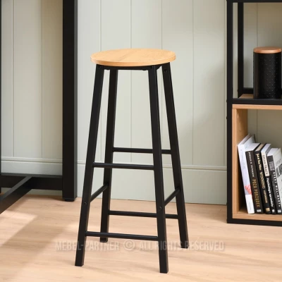 Barhocker NAIRA – Eiche/Schwarz