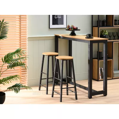 Barhocker NAIRA – Eiche/Schwarz