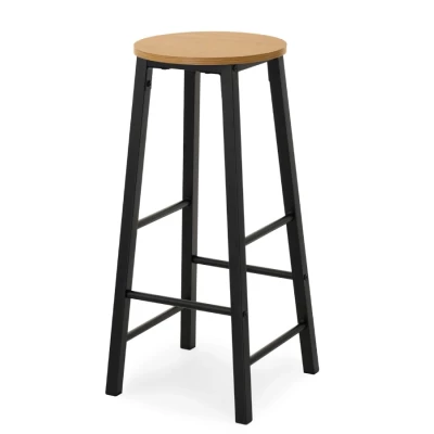 Barhocker NAIRA – Eiche/Schwarz