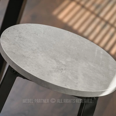 Barhocker NAIRA – Beton / Schwarz
