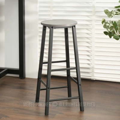Barhocker NAIRA – Beton / Schwarz