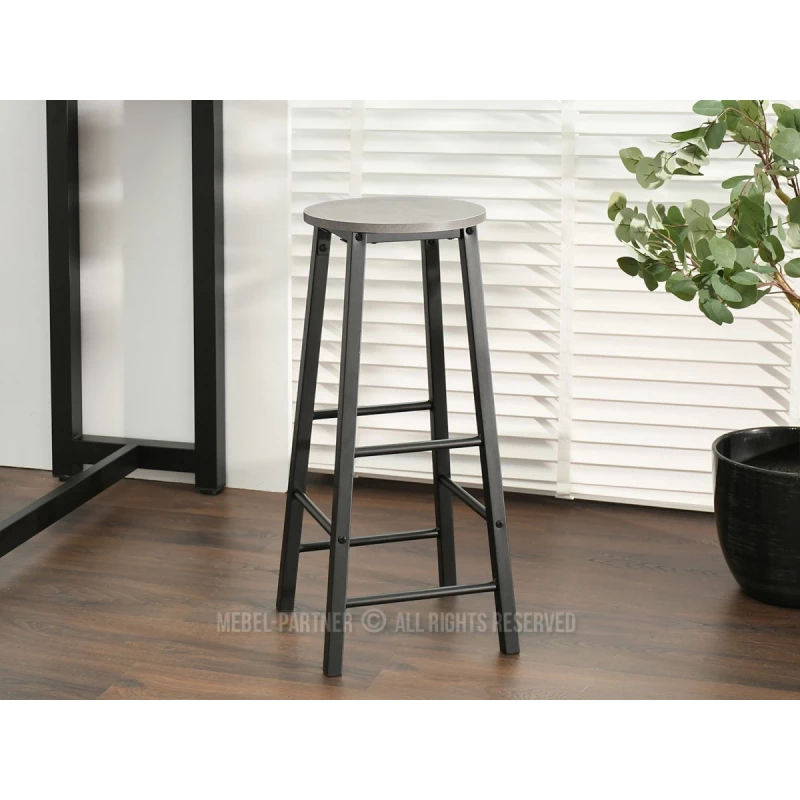 Barhocker NAIRA – Beton / Schwarz