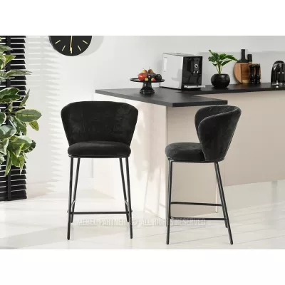 Gepolsterter Barhocker DALMACIJA – schwarz