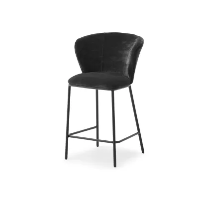 Gepolsterter Barhocker DALMACIJA – schwarz