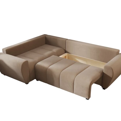 Ecksofa-Set LUKAVA - braun, linke Ecke