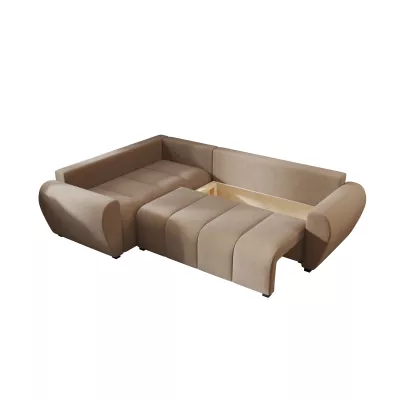 Ecksofa-Set LUKAVA - braun, linke Ecke