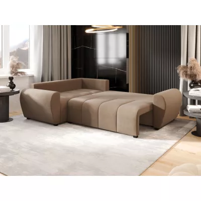 Ecksofa-Set LUKAVA - braun, linke Ecke