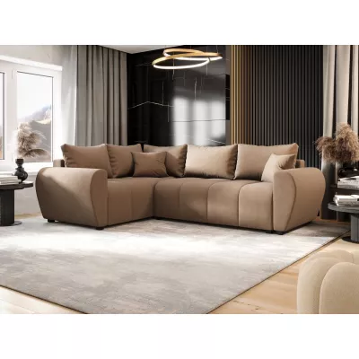 Ecksofa-Set LUKAVA - braun, linke Ecke
