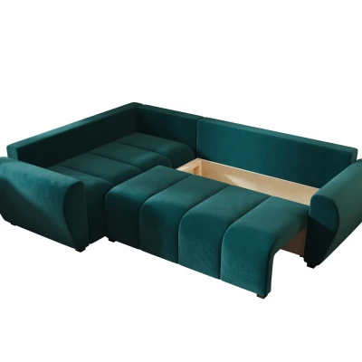 Ecksofa-Set LUKAVA - Smaragdgrün, linke Ecke
