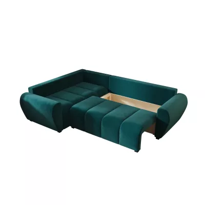 Ecksofa-Set LUKAVA - Smaragdgrün, linke Ecke