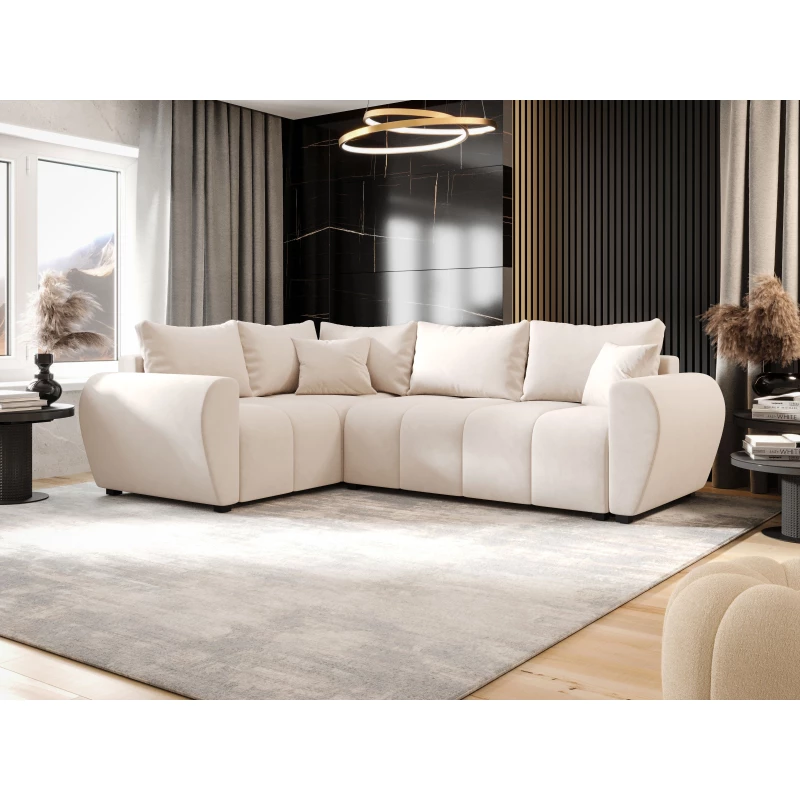 Ecksofa-Set LUKAVA - Beige, linke Ecke