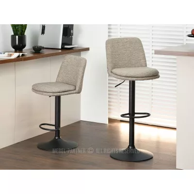 Verstellbarer Barhocker OFELIE – beige/schwarz