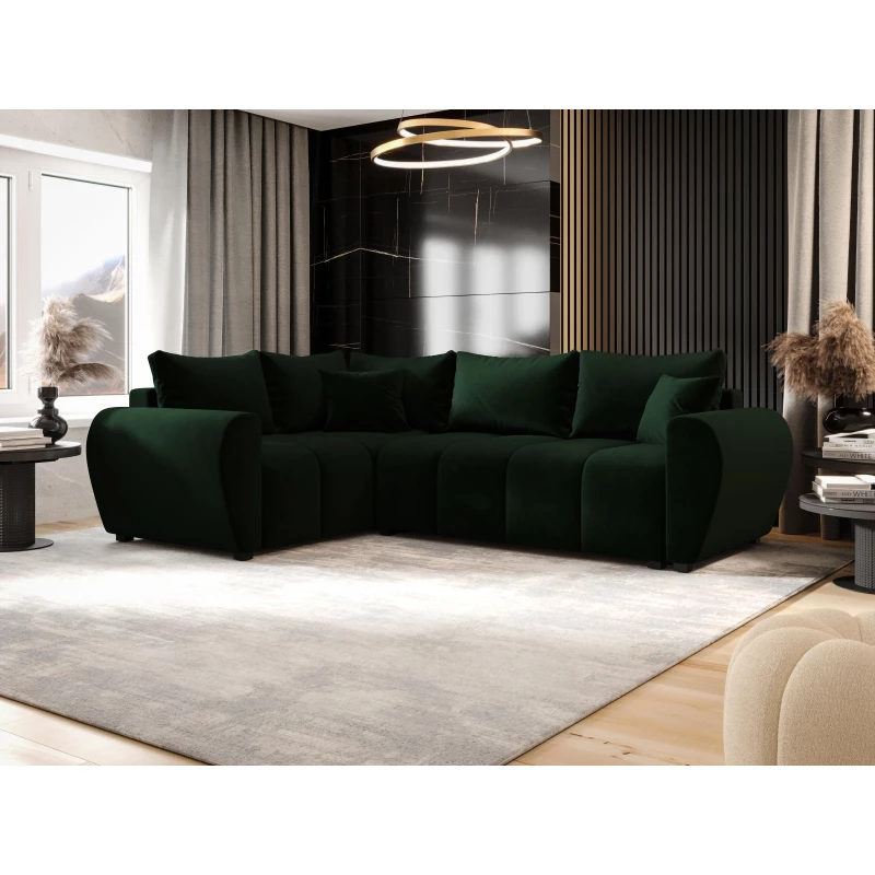 Ecksofa-Set LUKAVA - grün, linke Ecke