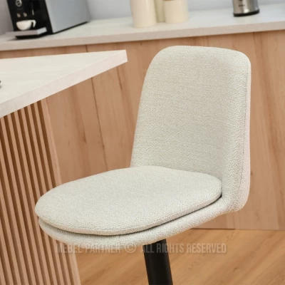 Verstellbarer Barhocker OFELIE – creme/schwarz
