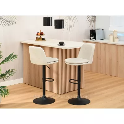 Verstellbarer Barhocker OFELIE – creme/schwarz