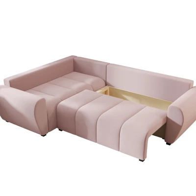 Ecksofa-Set LUKAVA - rosa, linke Ecke